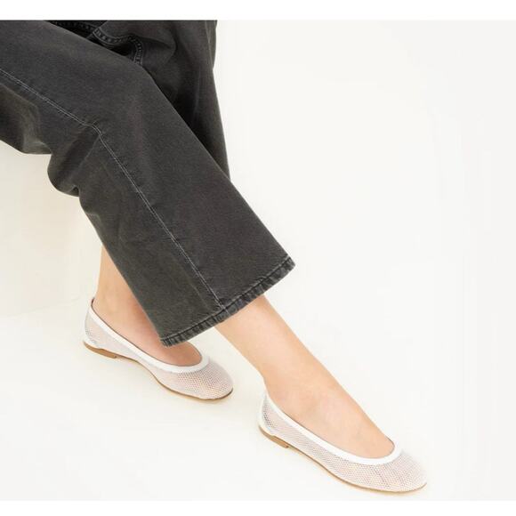 M. Gemi The Contessa Women’s Mesh Ballet Flat Shoe Size 40 IT (US 9-9.5) White - Picture 1 of 10